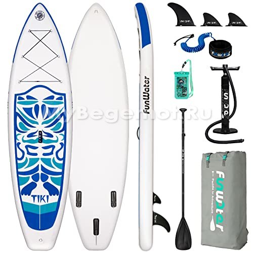 Доска САП (SUP) надувная FUNWATER TIKI Синий 320х83х15