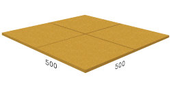Резиновая плитка RUBBLEX STANDART, 50x50 см, песочная