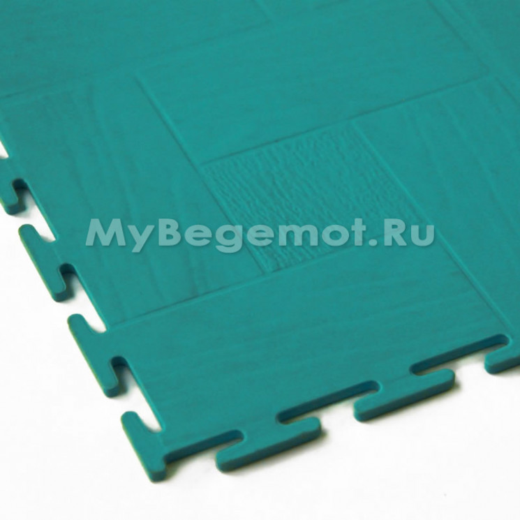 Модульное напольное ПВХ покрытие SENSOR WOOD, RAL 5021, бирюзовый.