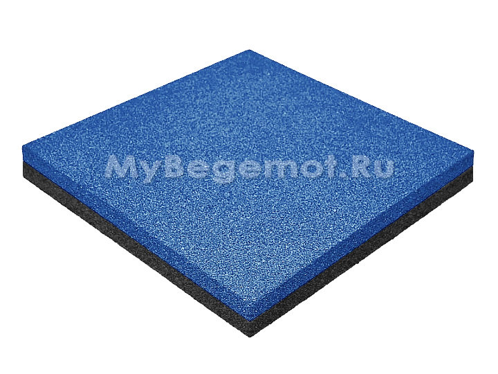 Резиновая плитка M-KORT STANDART, 500x500х15 мм, синяя